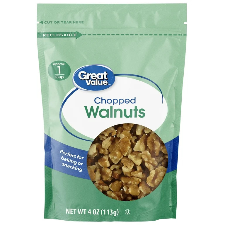 Great Value Chopped Walnuts, 4 oz | Walmart (US)