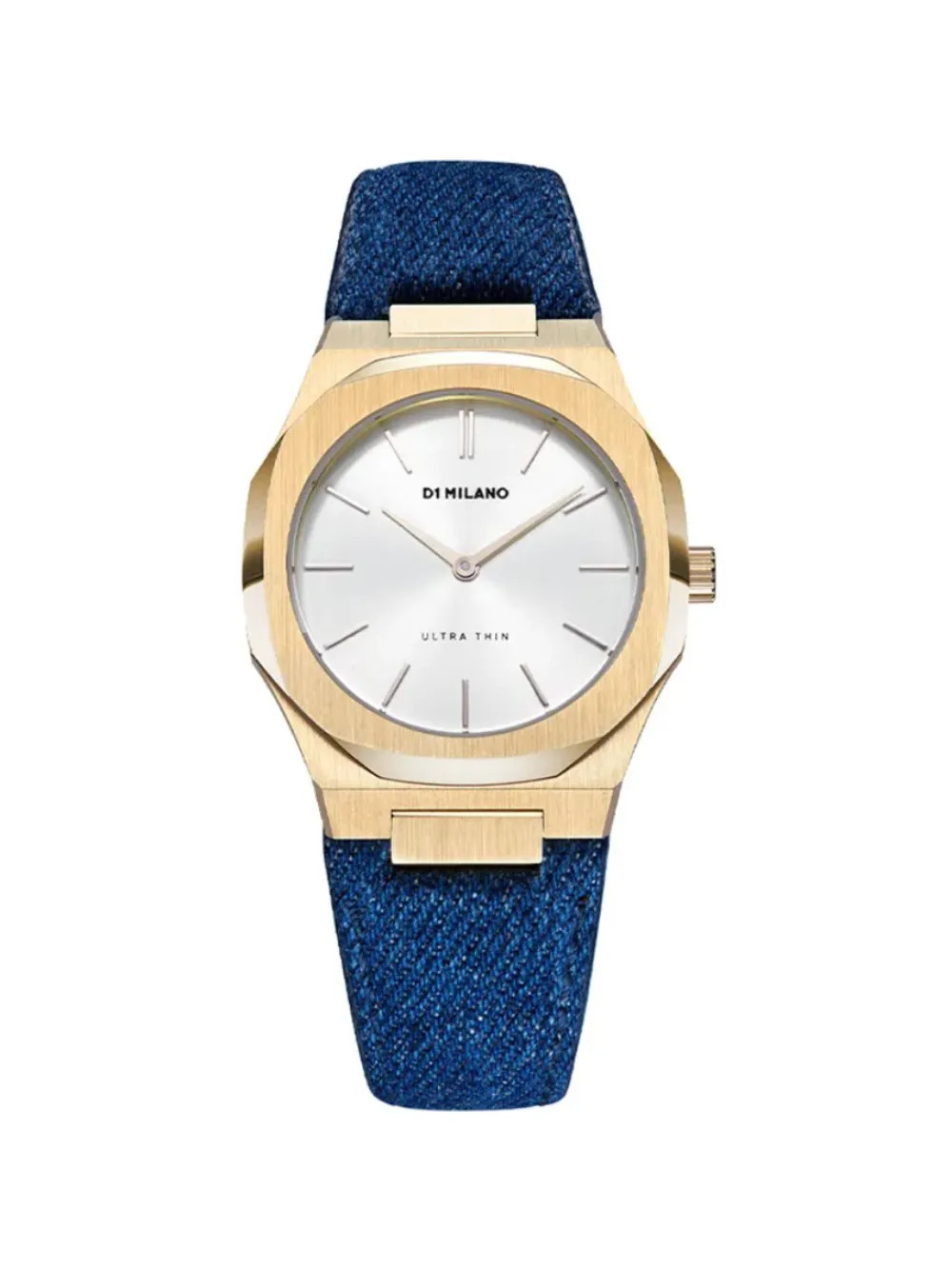 D1 Milano Ultra Thin Classic Denim 34mm - Gold | Farfetch Global