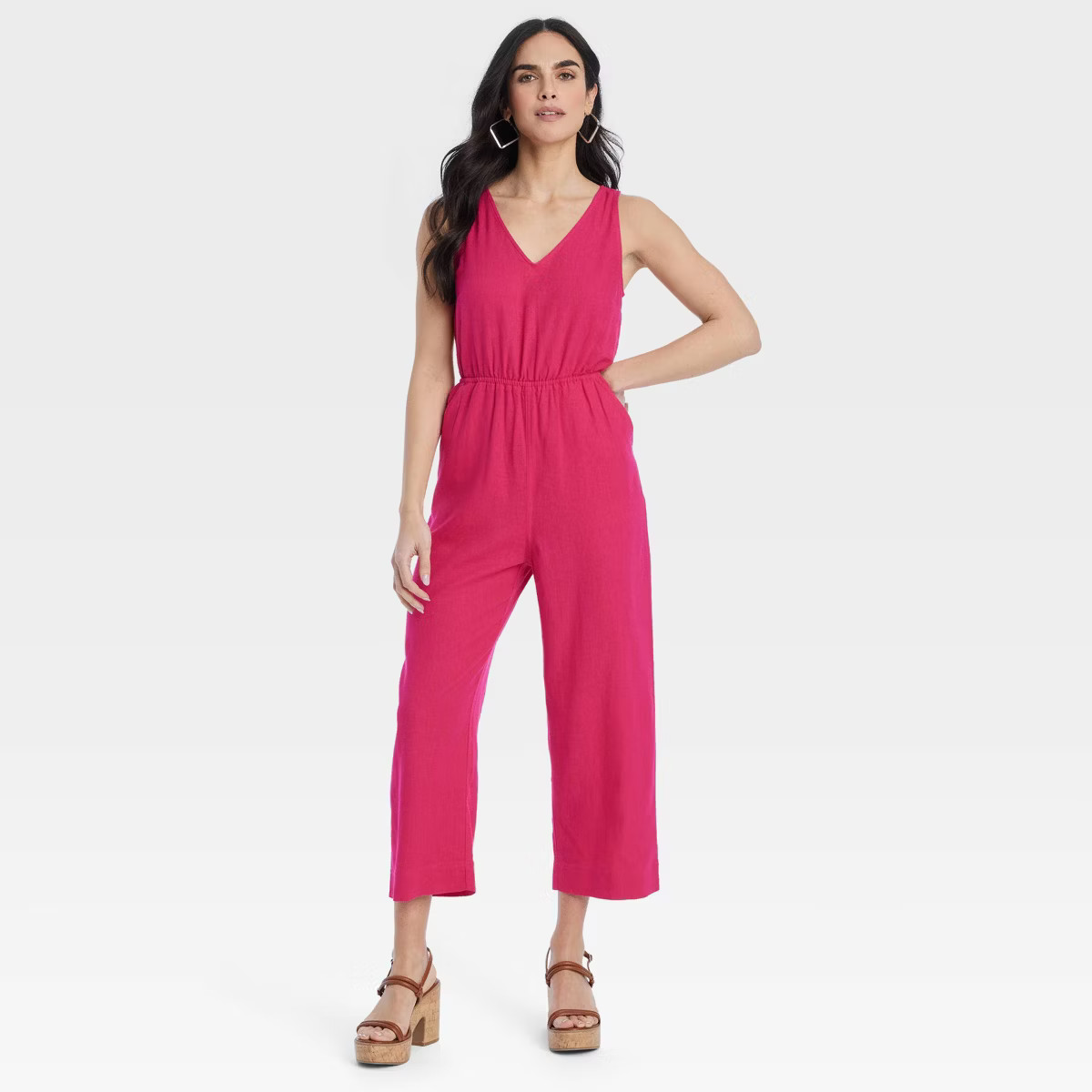 Women's Linen V-Neck Jumpsuit - Universal Thread™ | Target