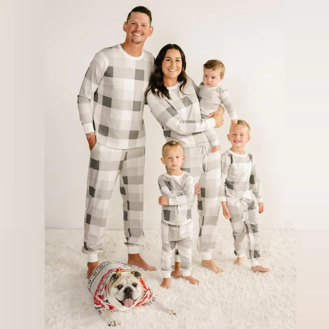 Matching Family Pajamas | Family Jammies | Christmas Pajamas | Fireside Plaid | Gray Plaid | Etsy (US)