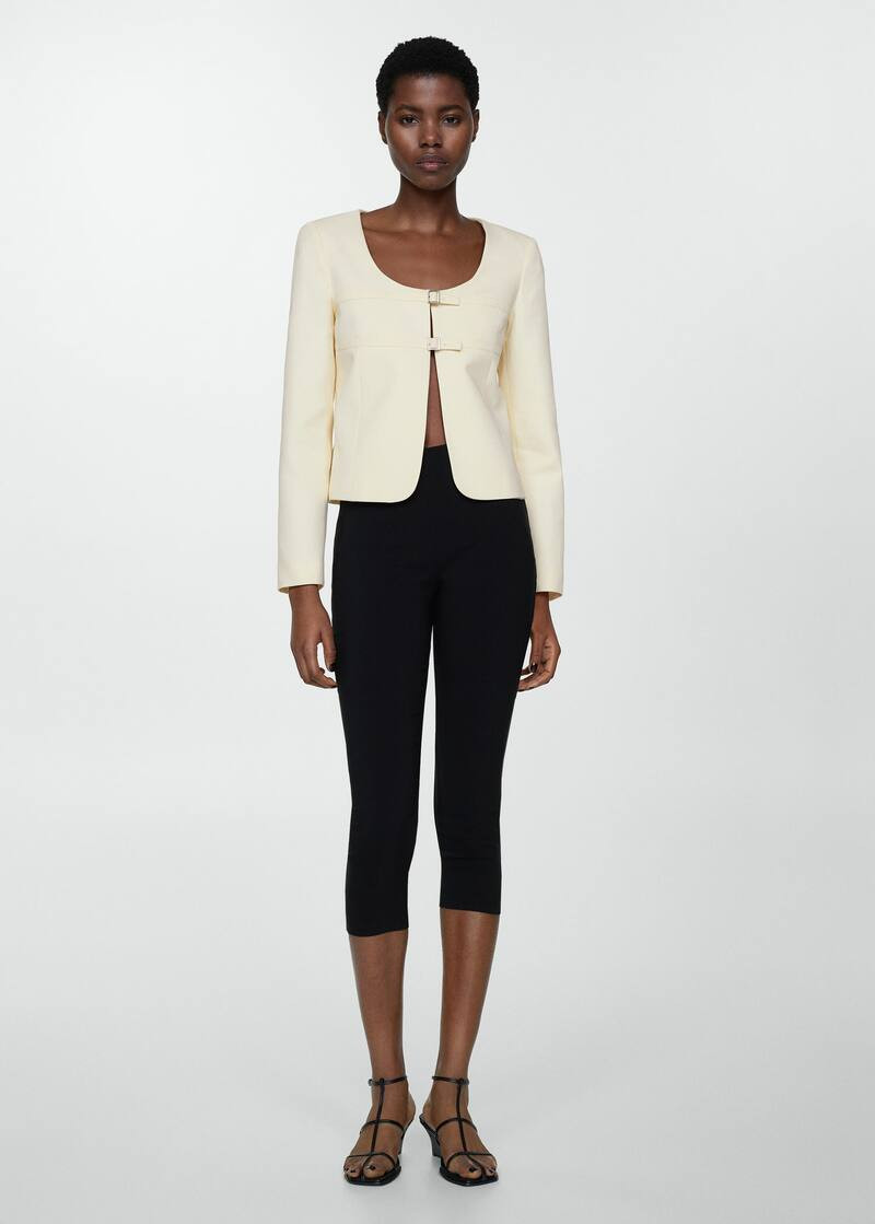 Double buckle jacket -  Women | Mango United Kingdom | MANGO (UK)