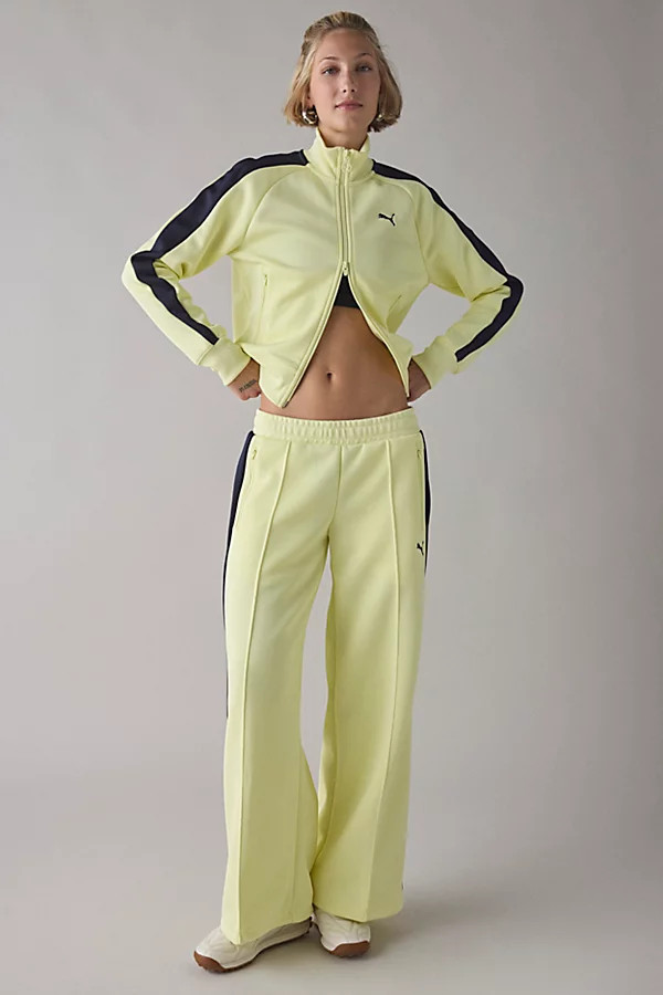 Puma T7 Low-Rise Track Pant in Gold Moon, Women's at Urban Outfitters | Urban Outfitters (US and RoW)