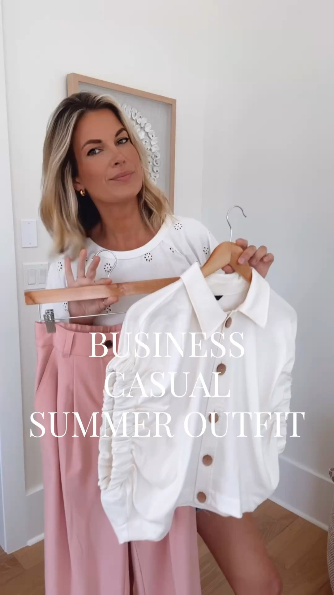 Business casual work outfit for summer!  I am 5’11” in small 32” inseam trousers and small top.  Shoes true to size.

#LTKootd #LTKWorkwear #LTKTall