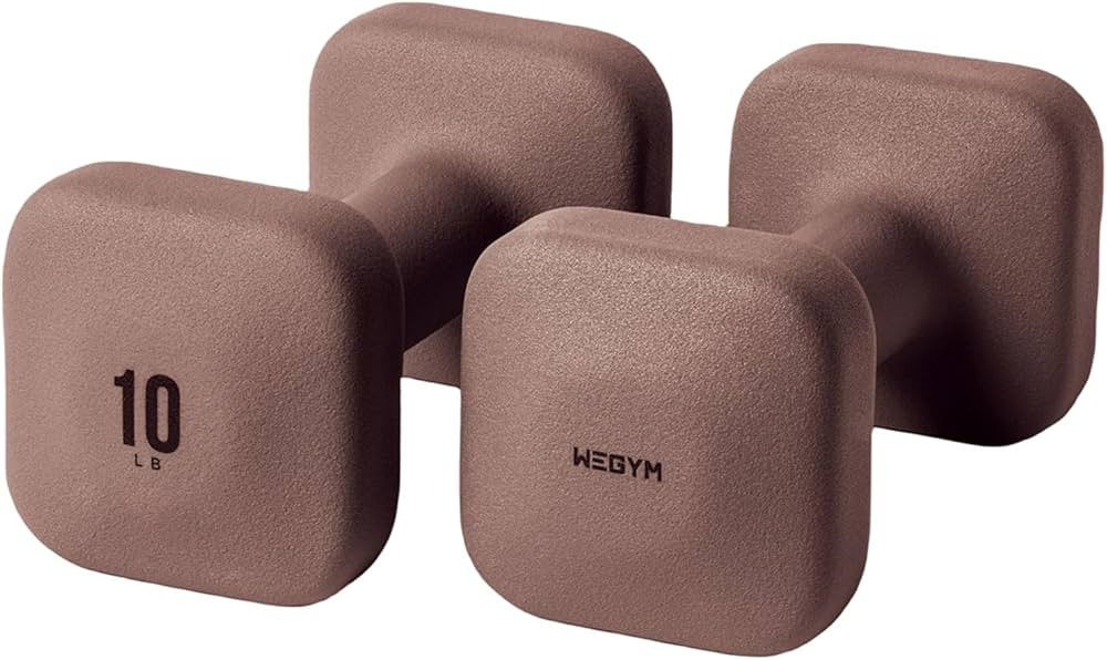 SafeGrip Dumbbells, Anti-Slip, Anti-Roll, Thick Handles, Free Weights, Square Dumbbells for Secur... | Amazon (US)