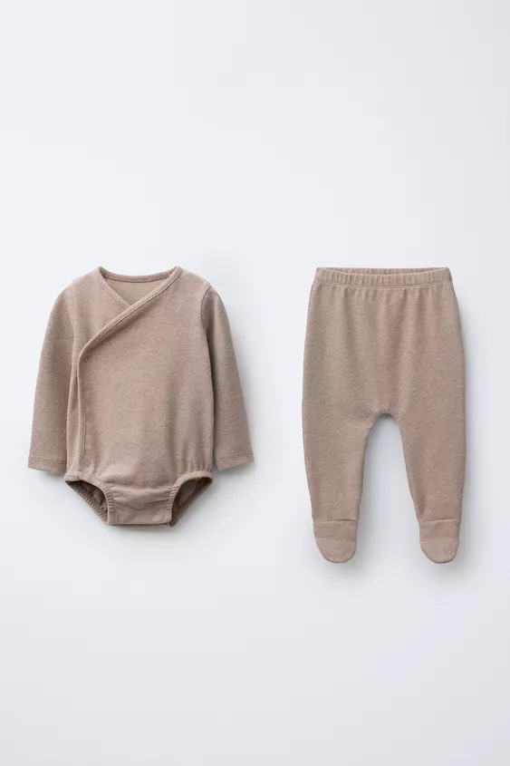 MELANGE BODYSUIT AND LEGGINGS PACK | Zara Canada
