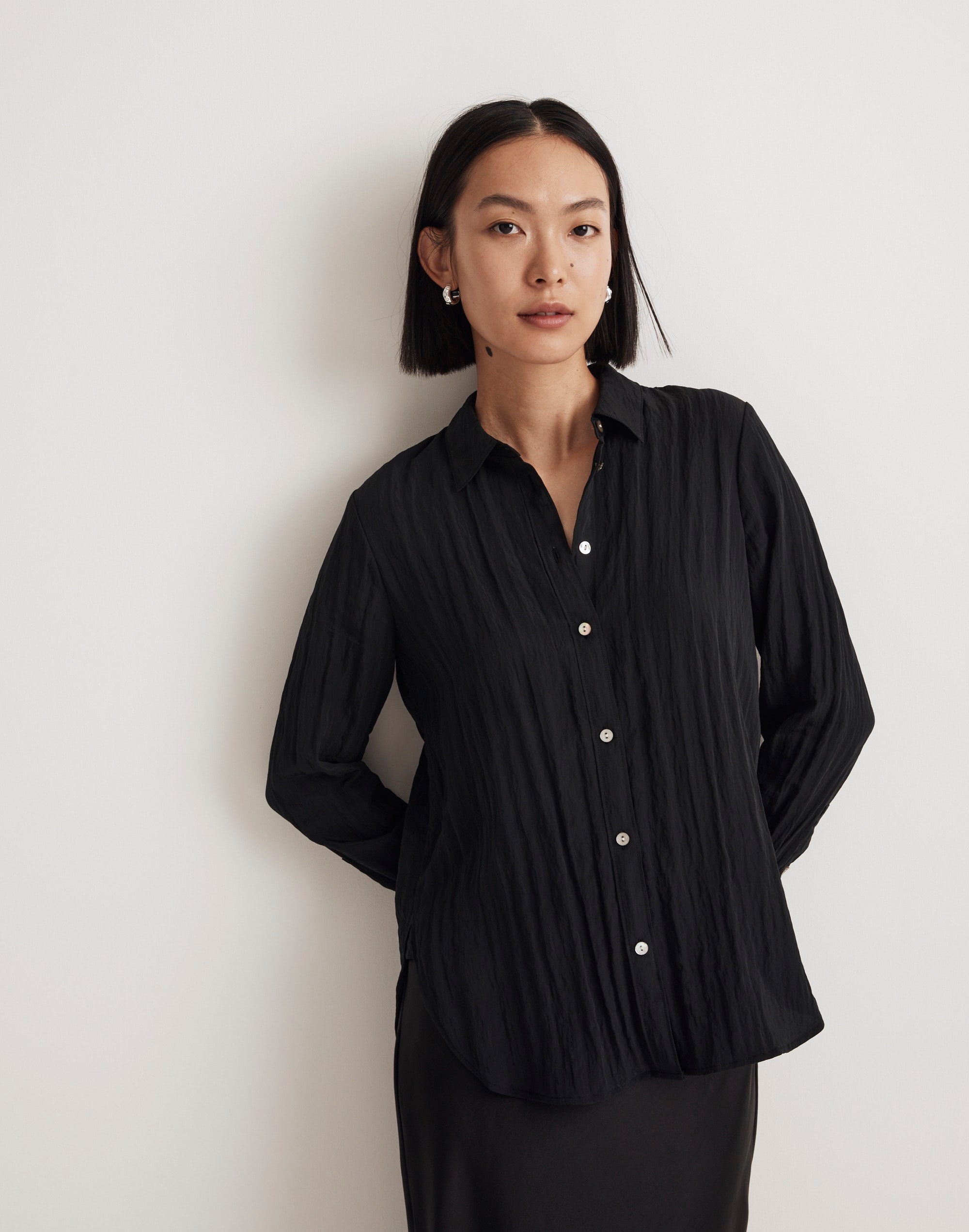Crinkled Button-Up Shirt | Madewell