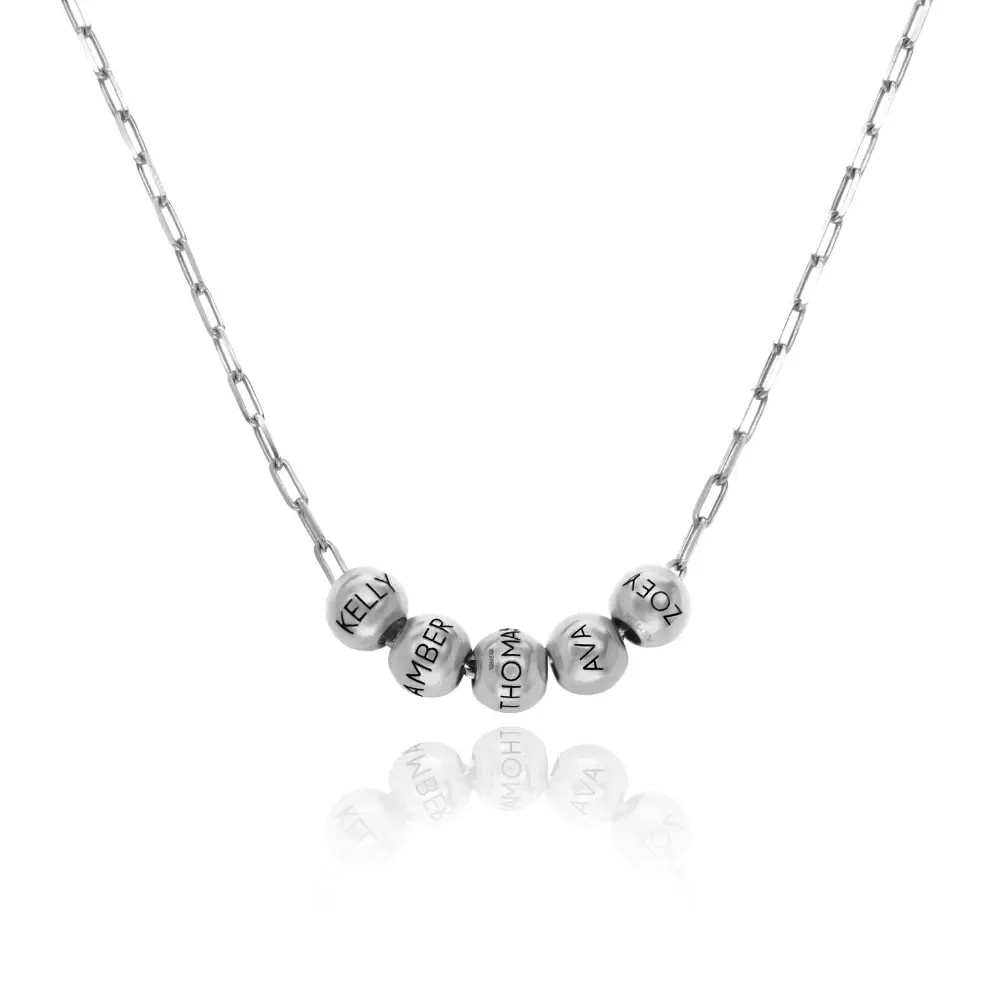 The Balance Bead Necklace in Silver | Theo Grace