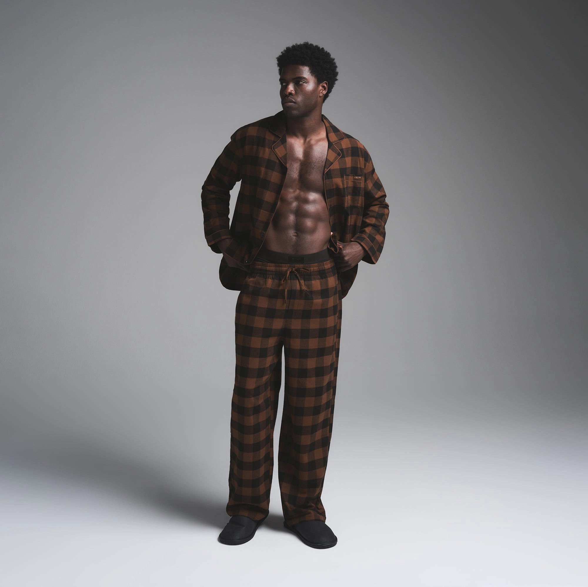 FLANNEL SLEEP MENS SLEEP SET | JASPER BUFFALO CHECK | SKIMS (US)