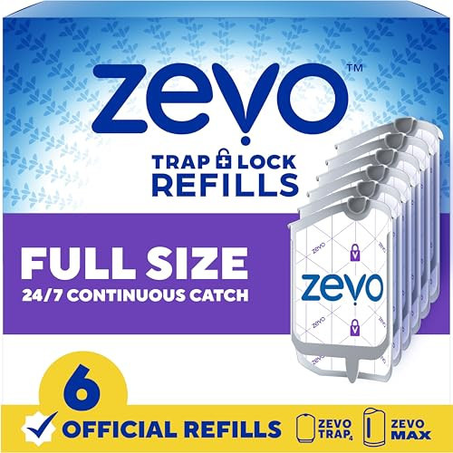 Zevo Flying Insect Trap Refill Cartridges for Fruit Flies & Gnats, 6 Count | Amazon (US)