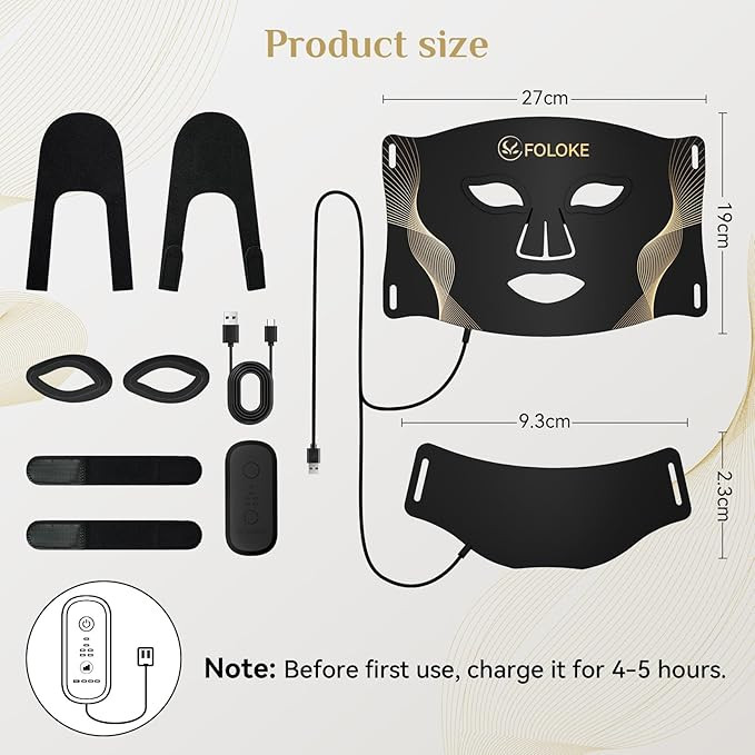 LED Light Therapy Mask Skin Care Mask & Neck, LED Red 630±5nm & NIR 830nm Wavelength for Home Us... | Amazon (US)