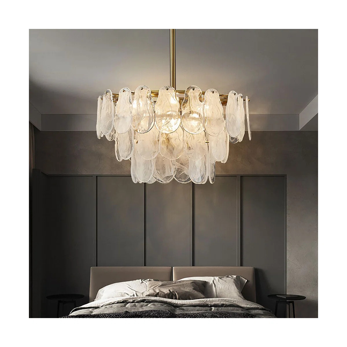Cloude Modern 8-Light 3-Tier Unique Statement Cloud Glass Chandelier with Adjustable Hanging Rod ... | Wayfair North America