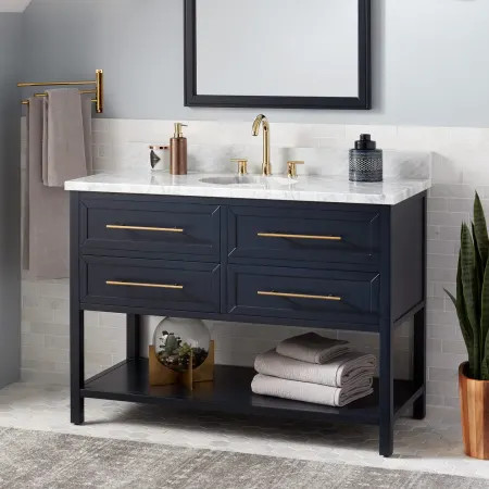Robertson 48" Mahogany Wood Single Vanity Cabinet - Choose Your Vanity Top and Sink Configuration | Build.com, Inc.