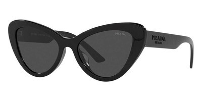PRADA PR13YS 1AB5S0 52 Sunglasses Black Frame Grey Lens | eBay UK