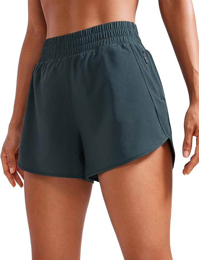 CRZ YOGA Dolphin Athletic Shorts for Women 3" - High Waisted Quick Dry for Running Workout Gym Tr... | Amazon (US)