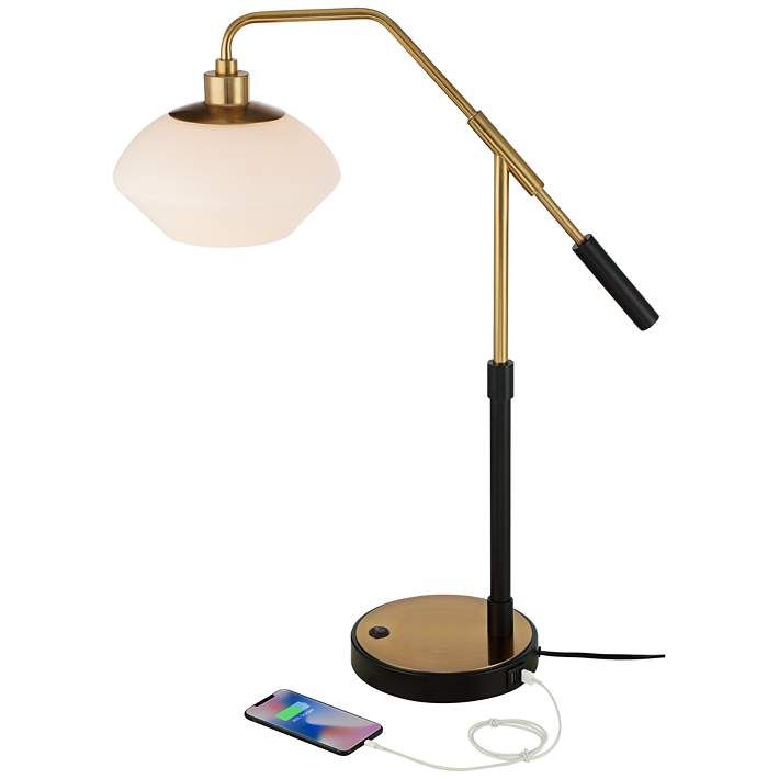 Possini Euro Design Apollo Desk Lamp with Dual USB Ports - #384K1 | Lamps Plus | Lamps Plus