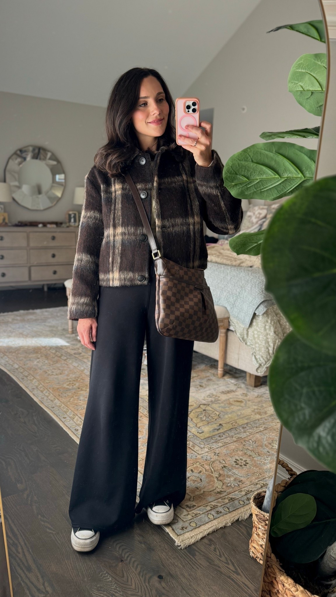 Paired this plaid brushed wool jacket with my favorite Spanx air essentials pants for a comfortable yet polished look for running errands while my big kids were at school! 

#LTKSeasonal #LTKStyleTip #LTKFindsUnder100