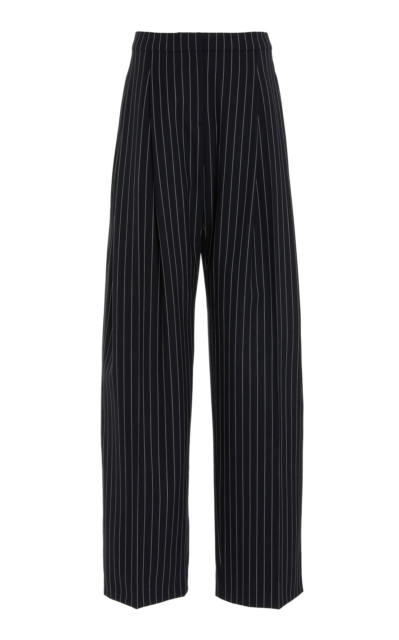 Carolina Herrera - Women's Pinstripe Stretch-Wool Pants - Stripe - US 8 - Moda Operandi | Moda Operandi (Global)