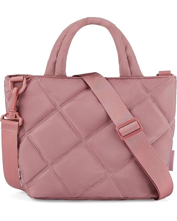 BAGSMART Crossbody Bags for Women, Quilted Grid Puffer Tote Bag, Handbag Shoulder Bag Small Purse... | Amazon (US)