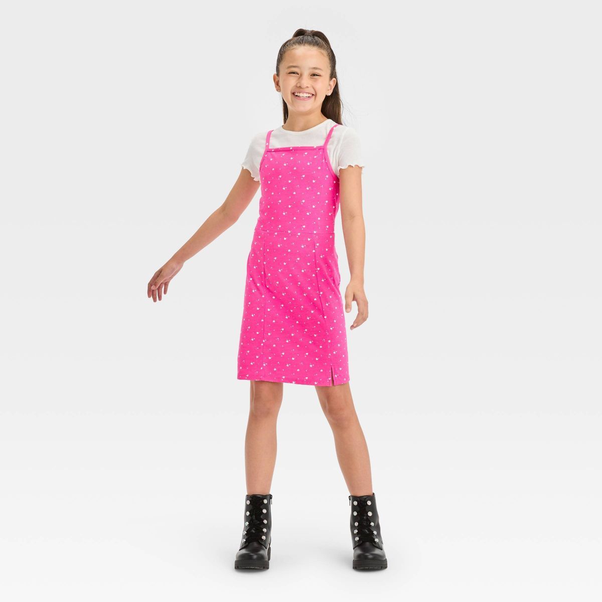 Girls' Short Sleeve 2 for 1 Dress - art class™ | Target
