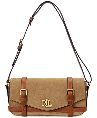 Lauren Ralph Lauren Sawyer Suede Small Shoulder Bag - Macy's | Macy's