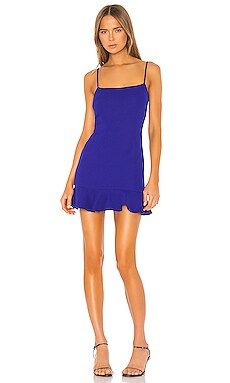 Lovers and Friends Teddy Mini Dress in Cobalt from Revolve.com | Revolve Clothing (Global)