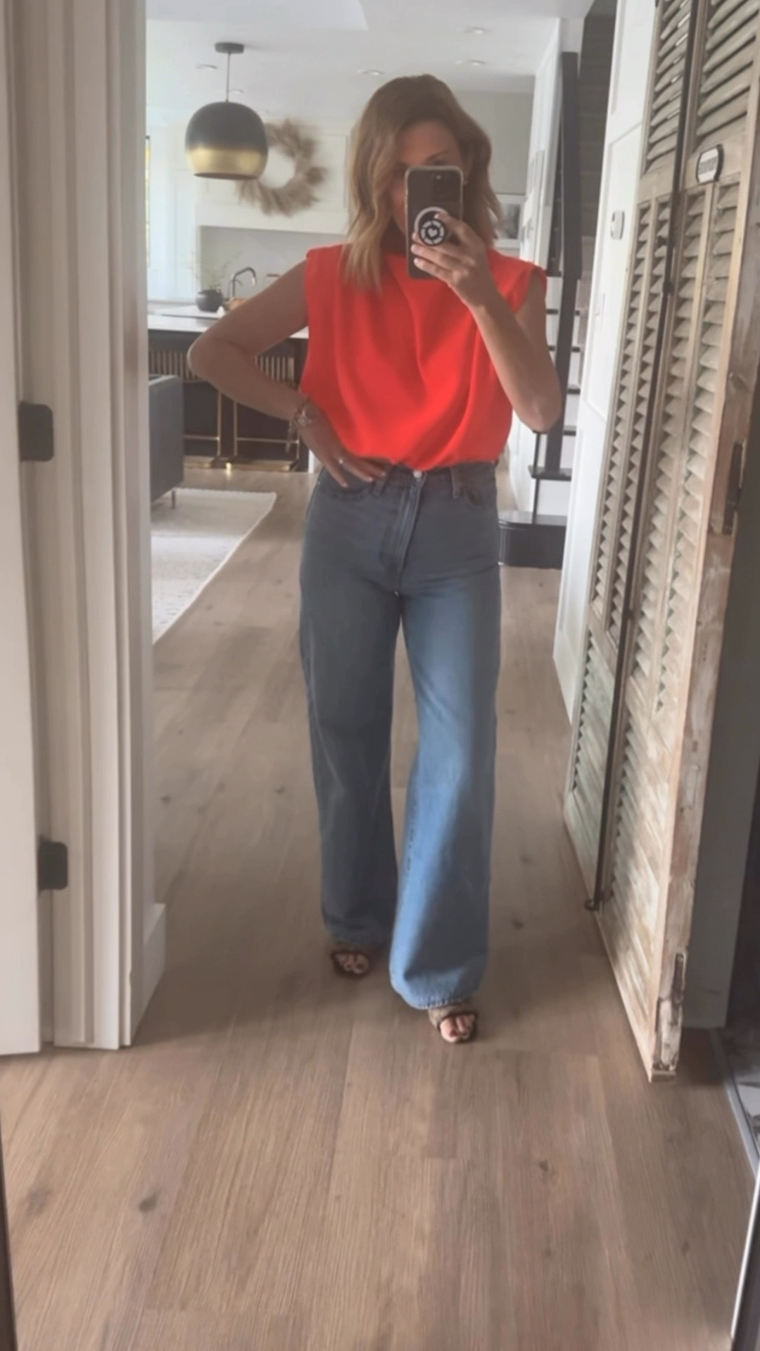 Same jeans in non-distressed 
Wearing the color splash zone in 27 x 32

#LTKStyleTip #LTKCyberWeek #LTKOver40