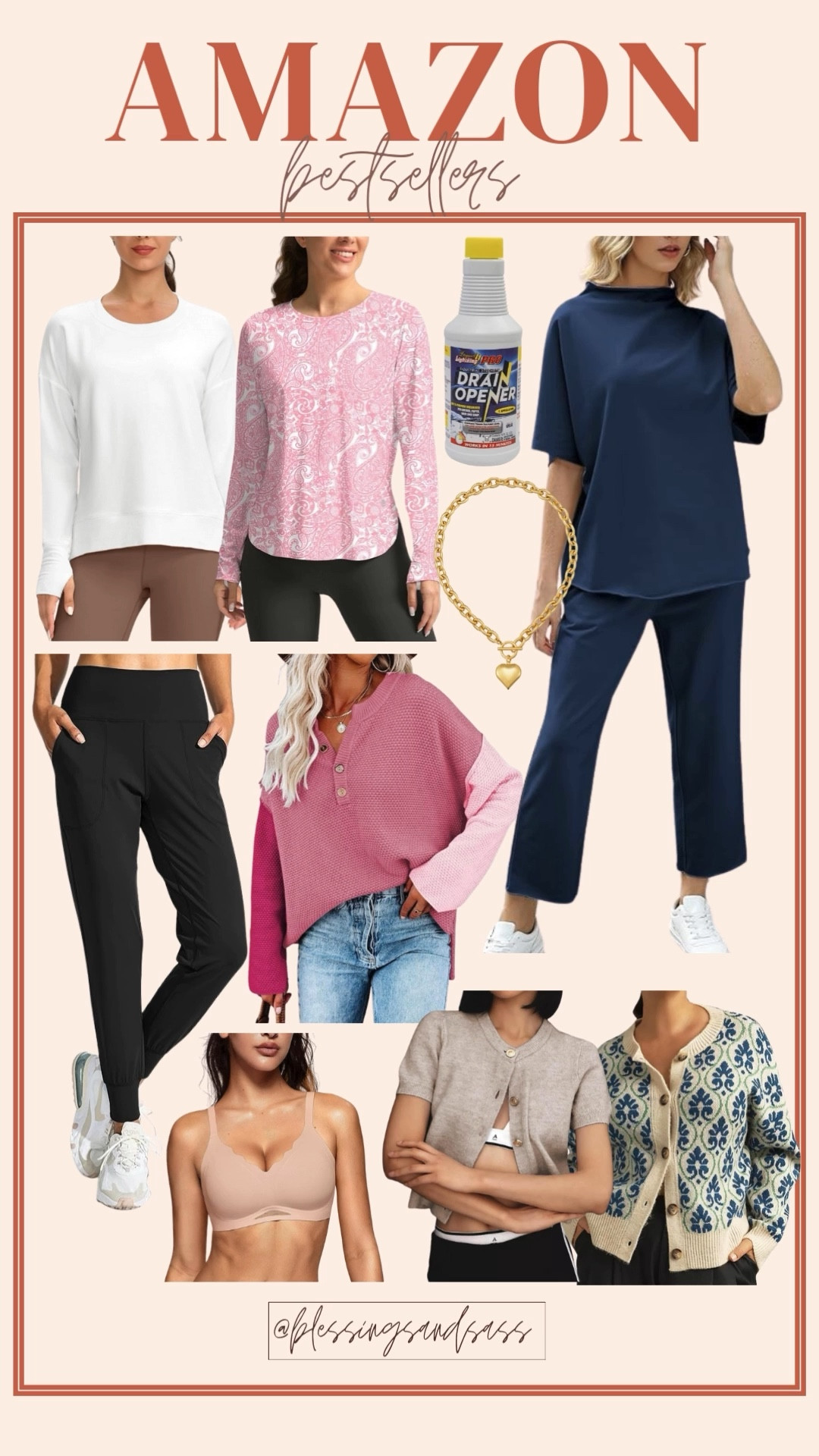 My Amazon weekly bestsellers! 

If you’re wondering about the drain cleaner! 😂 I shared a story last week about a major plumbing problem. Main drain in house clogged. Washer drains and water backed up and over flowed 2 toilets the shower. My husband swears by this product! Before calling plumber bought it used it and worked. 

Women’s fashion, spring fashion, spring style, spring outfits, spring outfit inspo, trendy fashion, chic style, Amazon, Amazon fashion, matching set, tops, joggers, bra, jewelry 

#LTKSeasonal #LTKHome #LTKStyleTip