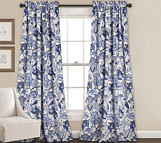 Cynthia Jacobean Window Curtains by Lush Decor , Set of 2 | QVC