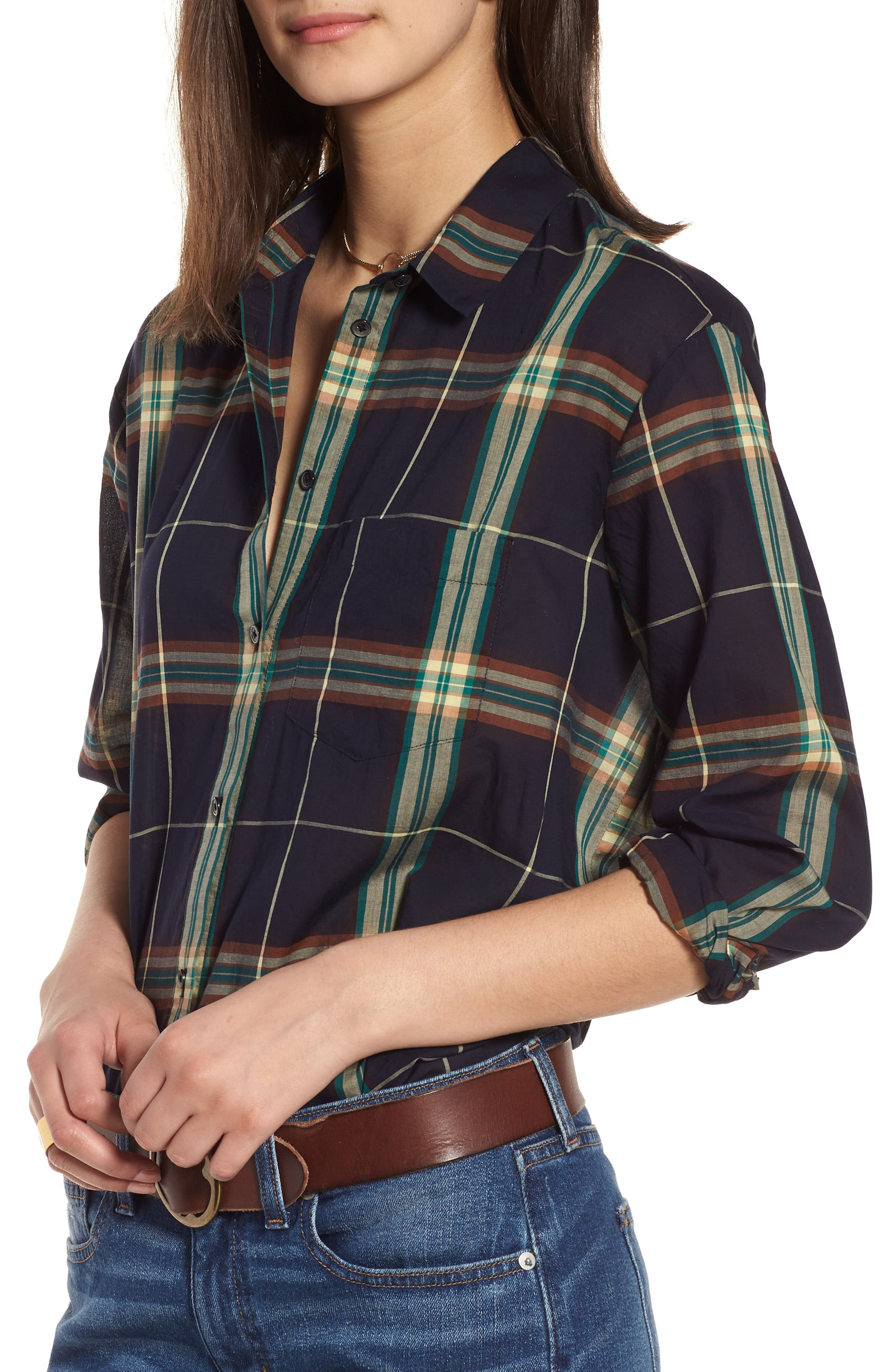 Madewell Oversize Ex-Boyfriend Plaid Shirt | Nordstrom