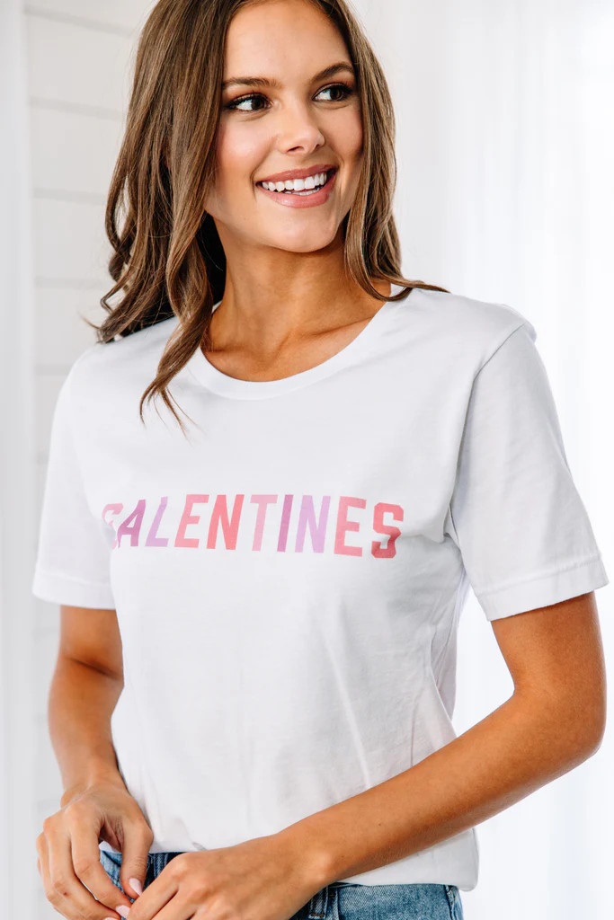 Galentine's White Graphic Tee | The Mint Julep Boutique