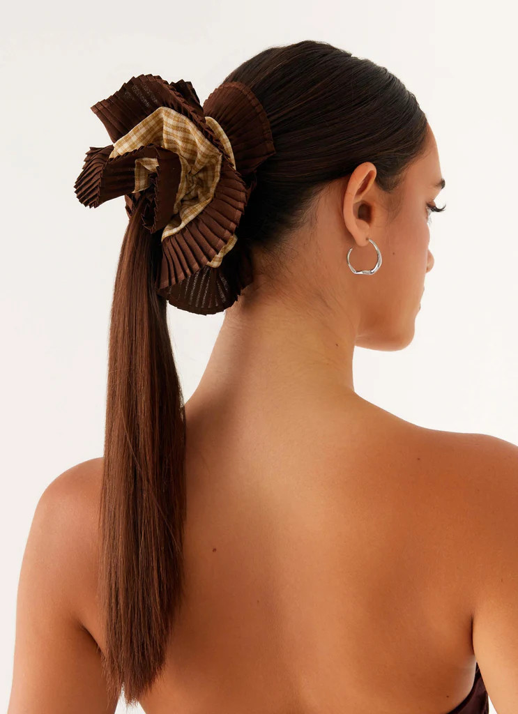 Angeline Scrunchie - Brown | Peppermayo (Global)