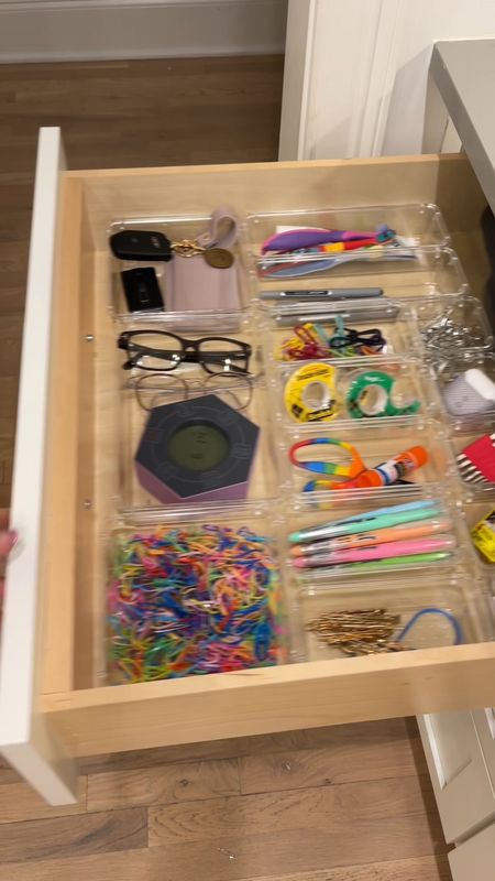 16 piece Amazon drawer organizers and things inside our junk drawer! 