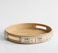Tava Shell Handwoven Serving tray | Pottery Barn (US)