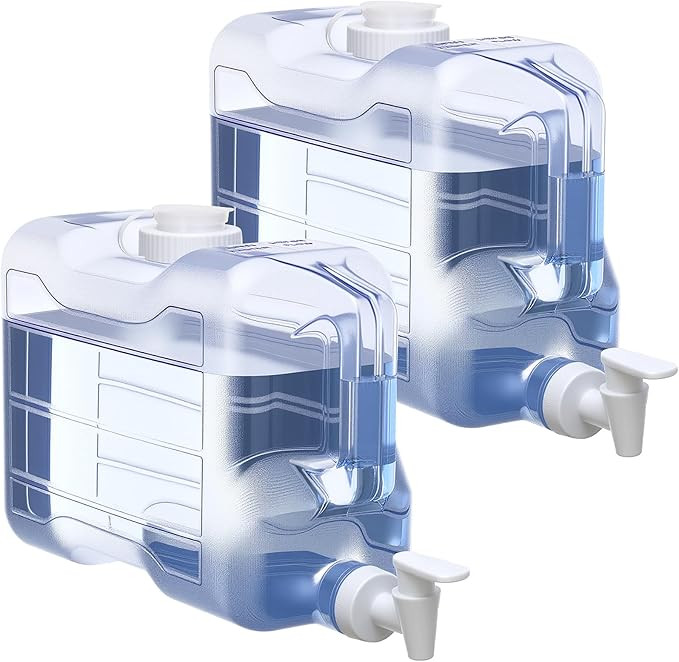 2 Pack 1.5 Gallon Fridge Water Dispensers Bottle with Leak-proof Spigot and Convenient Handle Pla... | Amazon (US)