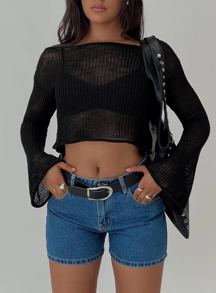 Cafe Pari Sweater Black | Princess Polly US