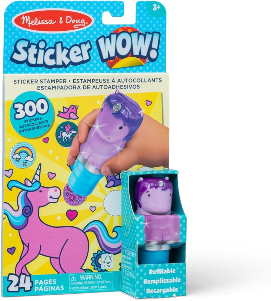 Melissa & Doug Sticker Wow!™ 24-Page Activity Pad and Sticker Stamper, 300 Stickers, Arts and C... | Amazon (US)