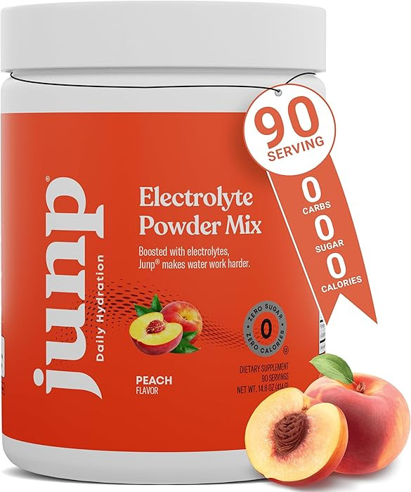 JUNP Electrolytes Powder No Sugar No Carbs, Orchard Fresh Juicy Peach Keto Electrolyte Drink Mix,... | Amazon (US)