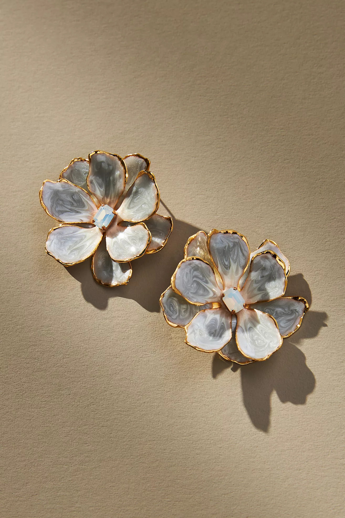 The Pink Reef Hand-Painted Earrings | Anthropologie (US)