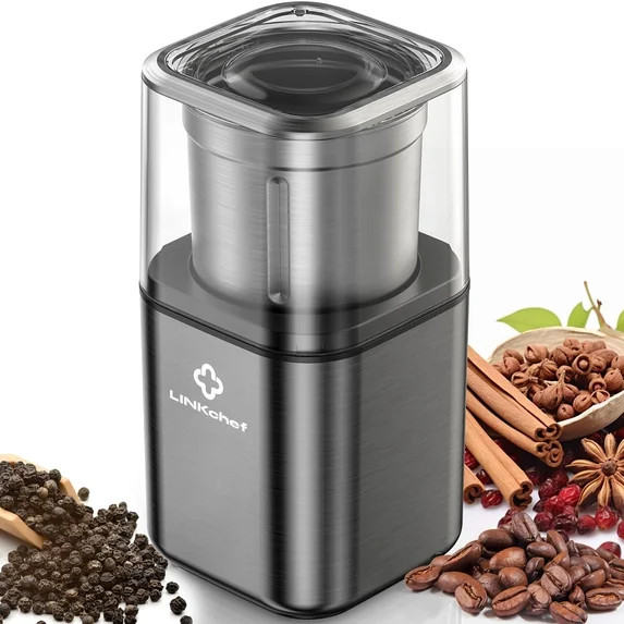 LINKChef Coffee Grinder, Coffee Bean Grinder, Spice Grinder with Stainless Steel Four Blades Perf... | Walmart (US)