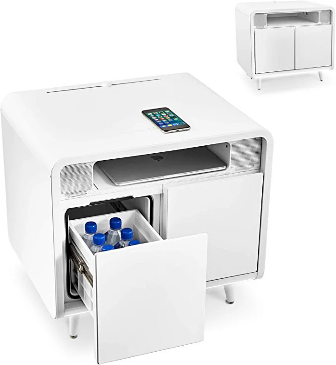 sobro Smart Side/Nightstand Table - with Cooling Drawer, Wireless Charging, Bluetooth Speakers, U... | Amazon (US)