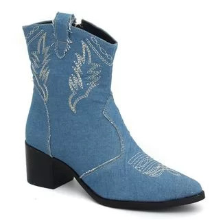 Bota Texana Western Feminina Cano Curto Bordado | Dafiti (BR)
