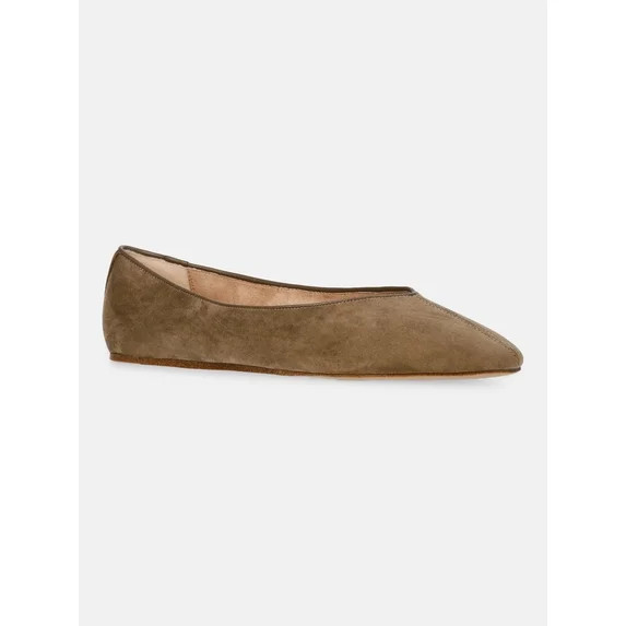 Scenario Women's Faux Suede Ballet Flats | Walmart (US)