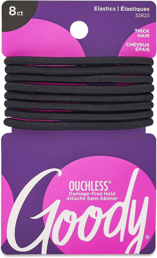Goody Classics Elastic, Extra Thick Black, 8 Count | Amazon (US)