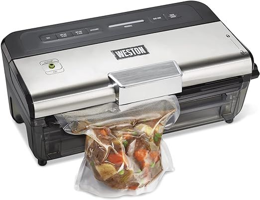 WESTON BRANDS Wet & Dry Vacuum Sealer Machine with Date Code Stamp & Built-In Cutter, 2 Roll Stor... | Amazon (US)