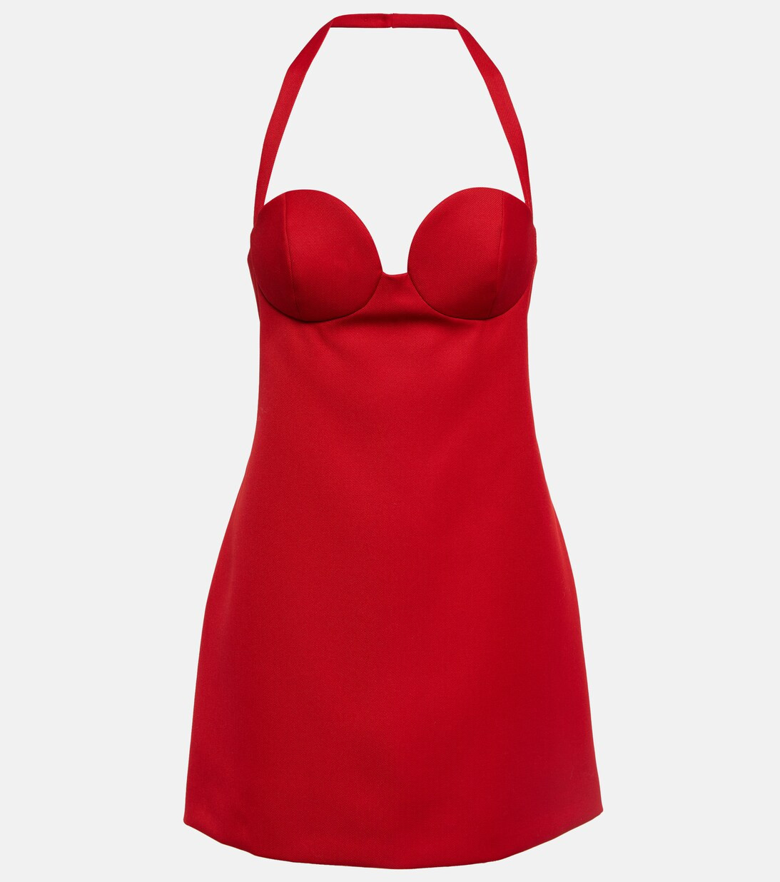 Halterneck virgin wool minidress | Mytheresa (UK)