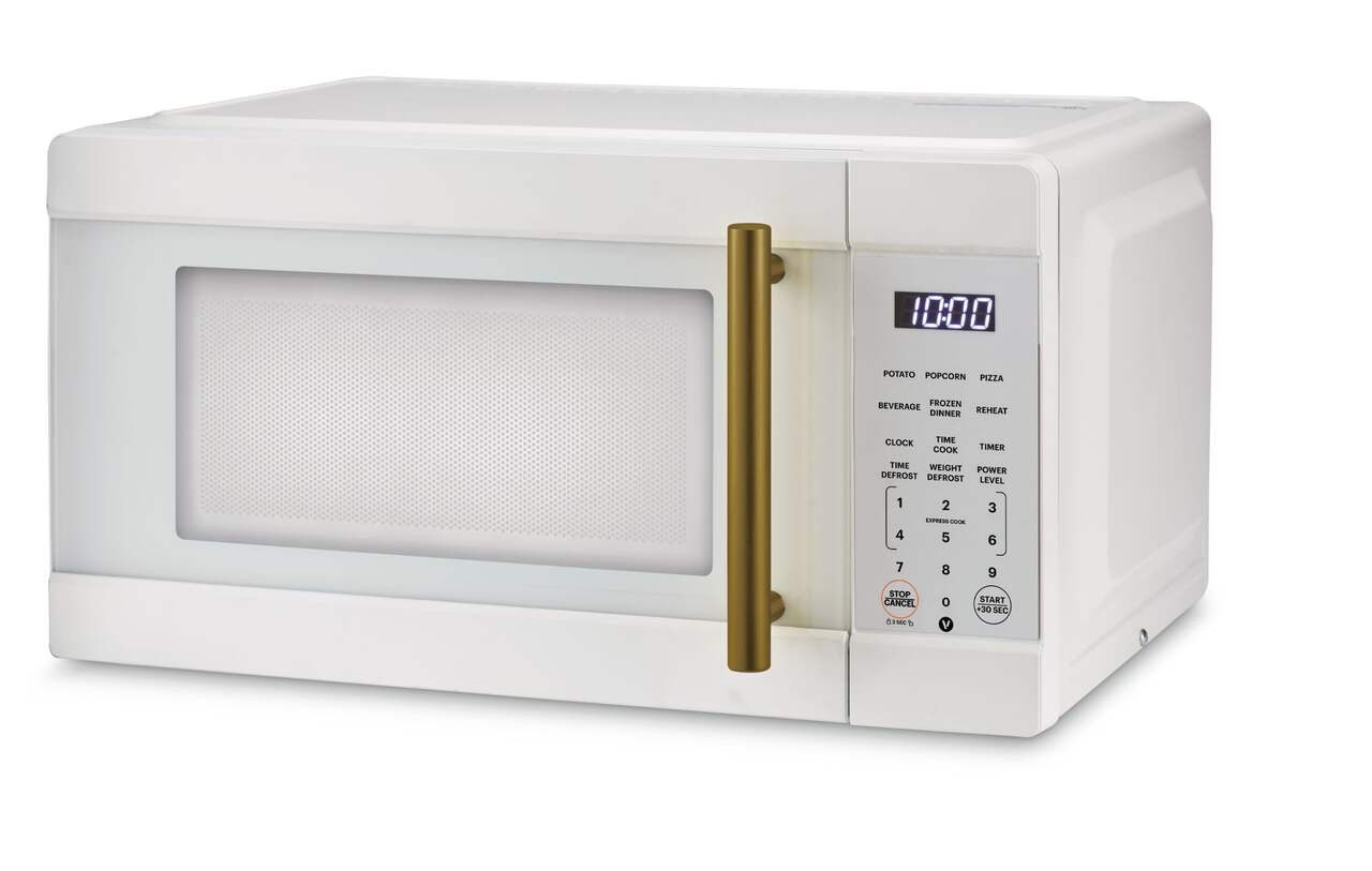 Vida by PADERNO Microwave Oven, White/Gold, 1.1-cu-ft#043-7017-8 | Canadian Tire