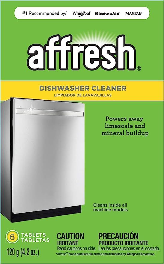 Affresh W10549851 Dishwasher Cleaner 6 Tablets Formulated to Clean Inside All Machine Models, Cou... | Amazon (US)