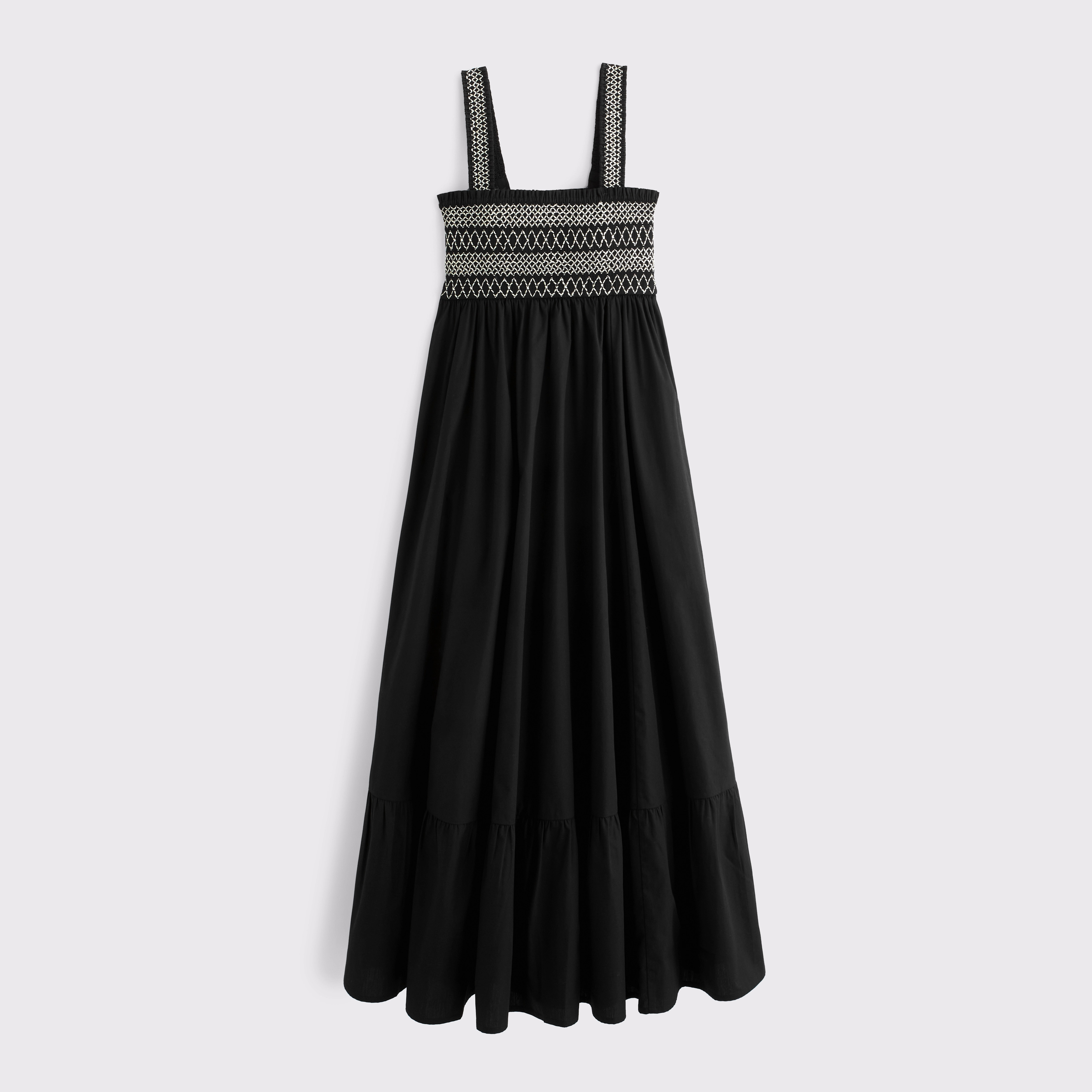 A&F Sydney Smocked Convertible Midi Dress | Abercrombie & Fitch (US)