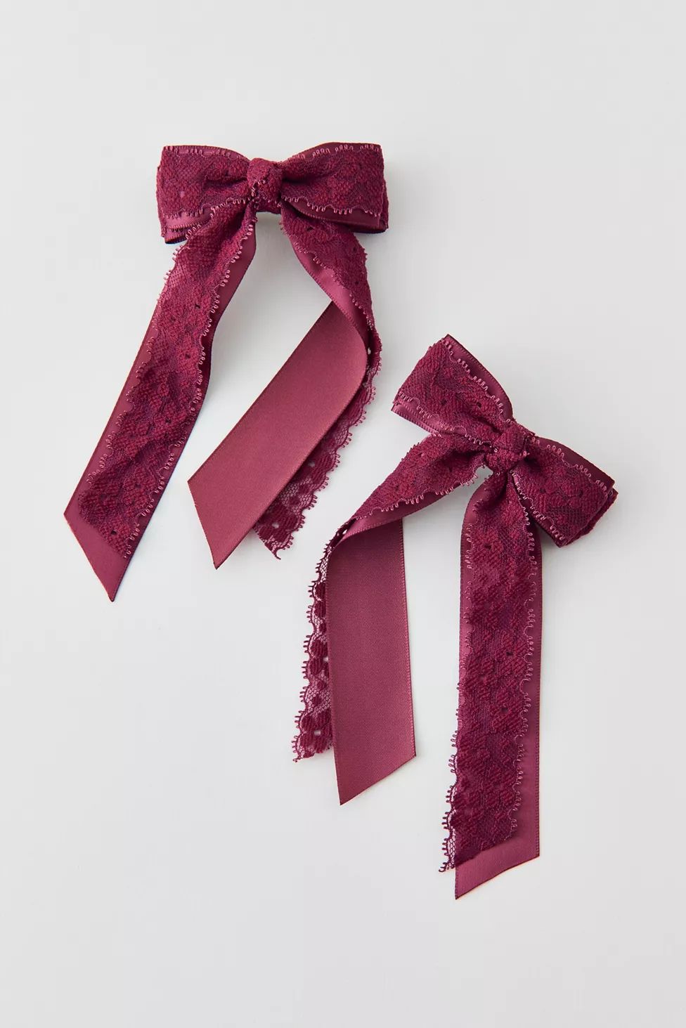 Mini Floral Lace Hair Bow Clip Set | Urban Outfitters (US and RoW)