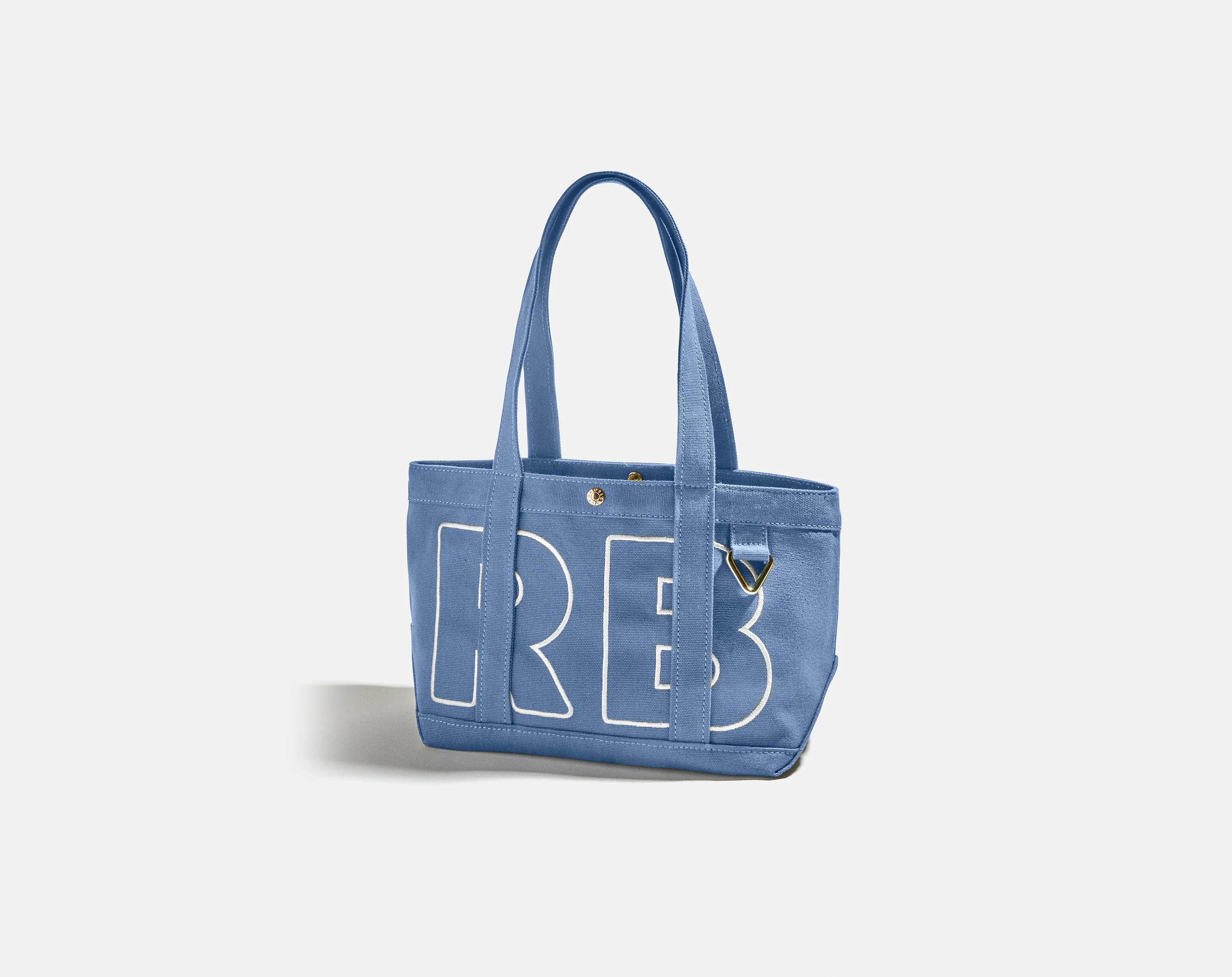 Solid Custom Alpha Tote - Dusty Blue | BaubleBar